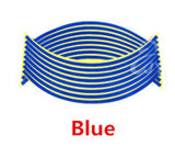 Newbee 16 Pcs Bandes Moto Roue Autocollant Réfléchissant Stickers pour YAMAHA HONDA SUZUKI Harley BMW